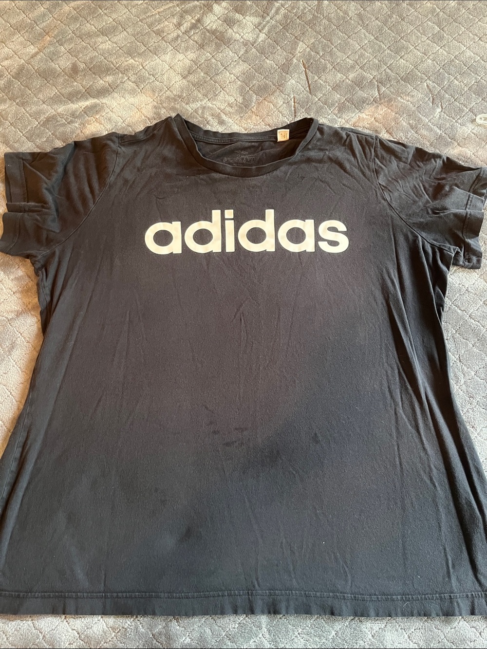 adidas Black T-Shirt with White Logo